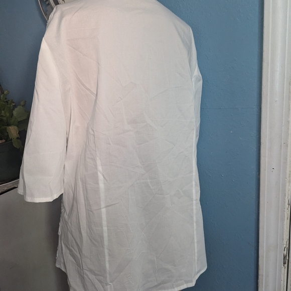 Gocce Di Elena White Embroidered Women's Top - Picture 4 of 6